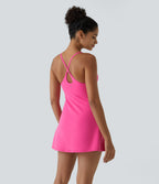 Plush Backless Active Dress — Fuchsia Purple — view 6