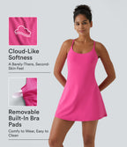 Plush Backless Active Dress — Fuchsia Purple — view 1