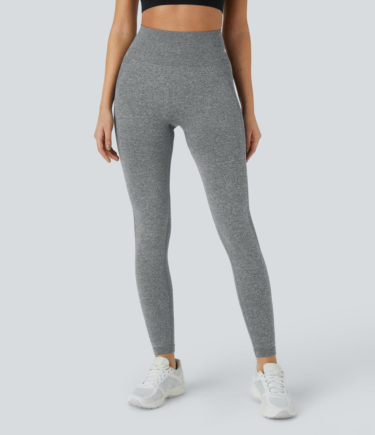 OneForm Seamless Flow High Waisted Booty Scrunch Leggings — Ash Grey — view 2