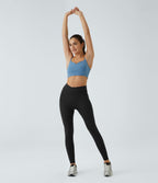 Crossover Color Block Leggings — Black — view 6