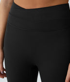 Crossover Color Block Leggings — Black — view 4