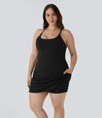 Everyday Plush Plus Size Dress-Wannabe — Black — view 8