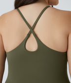 Everyday Plush Plus Size Dress-Wannabe — Grass Grey Green — view 4