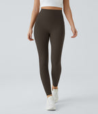 High Waisted Tummy Control Pocket Shaping Training Leggings — Hazelnut Black — view 2