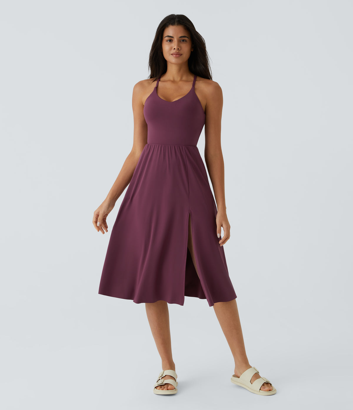 Everyday Midi Chill Dress-La Land — Fig — view 4