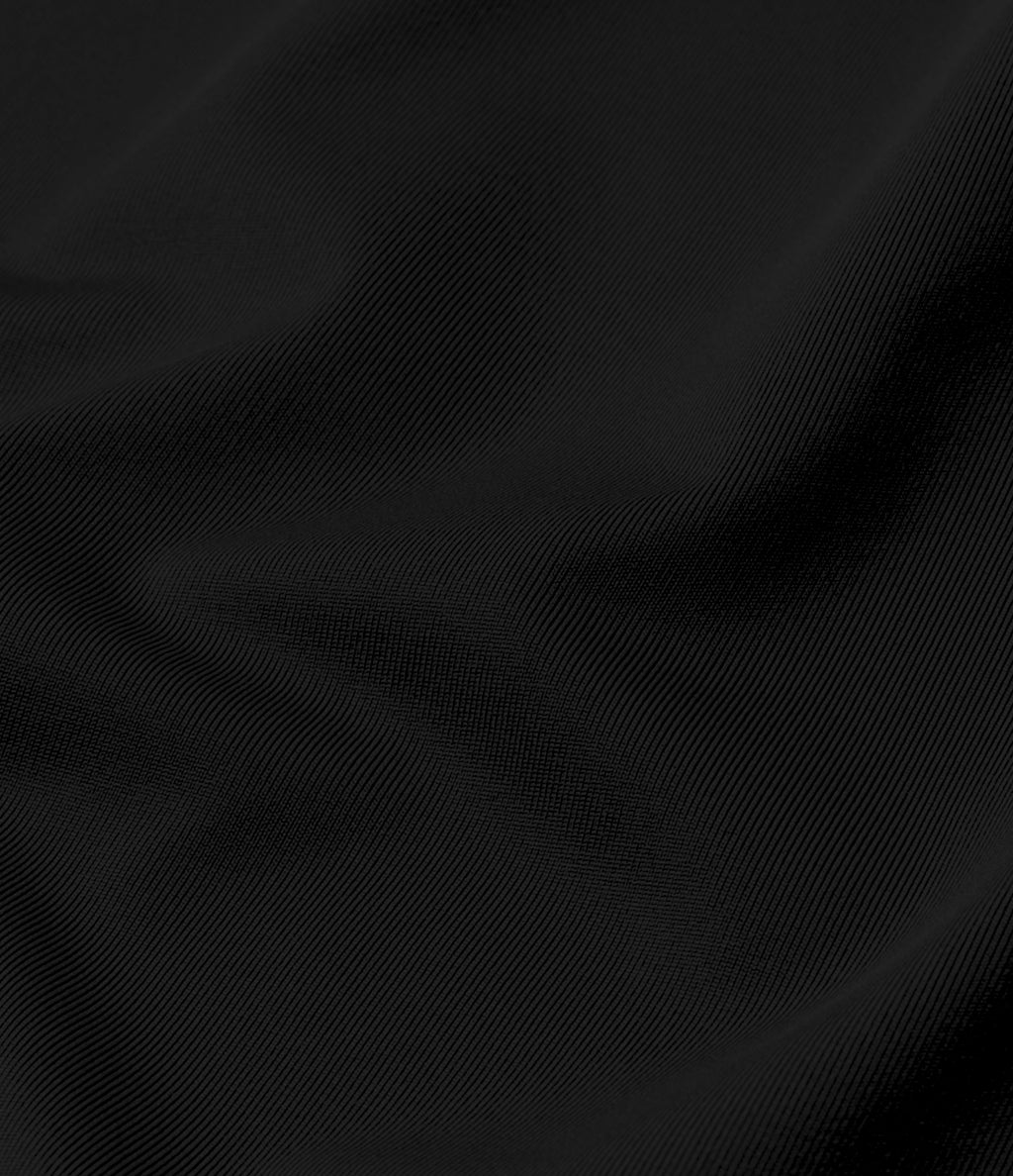Solid Thumb Hole Cropped Yoga Sports Top — Black — view 8