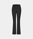 High Waisted Pocket Plain Leggings — Black — view 7