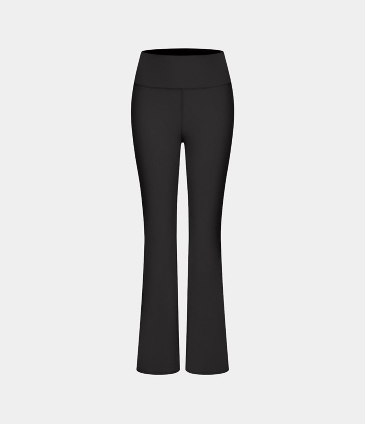 High Waisted Pocket Plain Leggings — Black — view 7