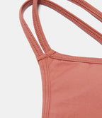 OneForm Seamless Flow Low Support Ruched Double Straps Sports Bra A-D Cups — Salmon — view 8
