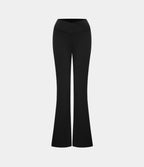 Crossover High Waisted Pocket Leggings — Black — view 8