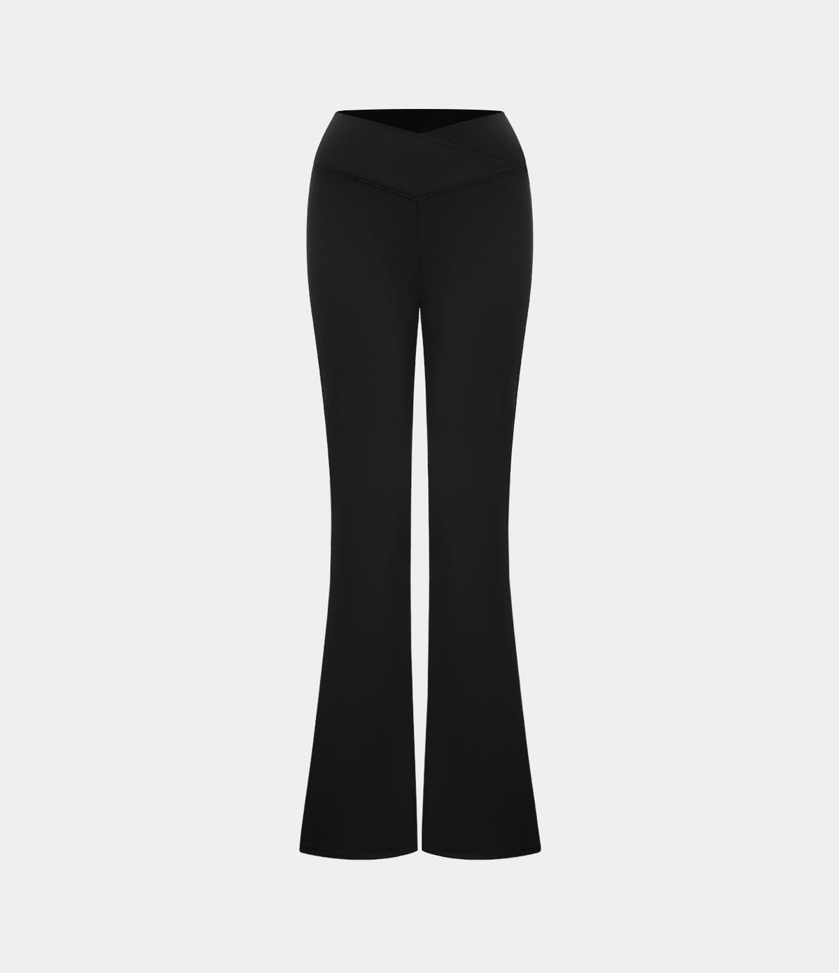 Crossover High Waisted Pocket Leggings — Black — view 8