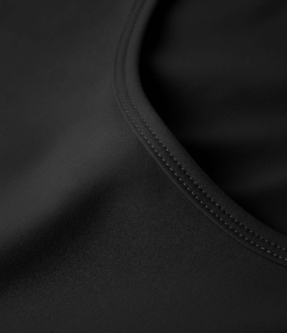 Plush Crossover Hem Cropped Sports Top — Black — view 8