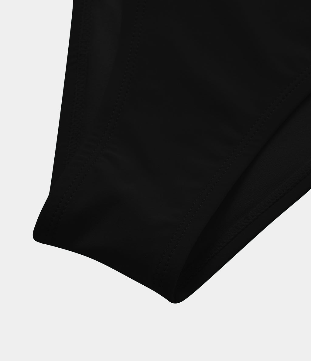 Crossover Bikini Bottom Swimsuit — Black — view 8