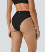 Crossover Bikini Bottom Swimsuit — Black — view 2