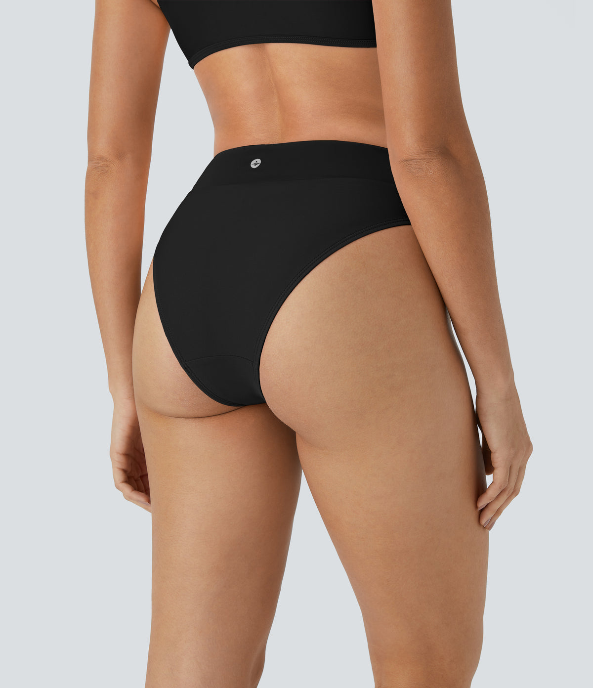 Crossover Bikini Bottom Swimsuit — Black — view 2