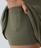 Plush 2-in-1 Pocket Mini Active Dress DD-F Cups — Grass Grey Green — view 6