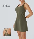 Plush 2-in-1 Pocket Mini Active Dress DD-F Cups — Grass Grey Green — view 1