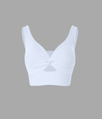 Airy Low Support Cut Out InstantCool Low Support Yoga Sports Bra A-D Cups — White — view 6