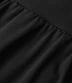 Back Pocket Plus Side Hidden Pocket 2-in-1 Gym Plus Size Shorts 2.5'' — Black — view 8
