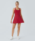 Backless Twisted Active Dress A-C Cups — Salsa — view 6