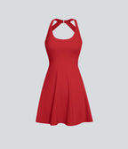 Backless Twisted Active Dress A-C Cups — Salsa — view 7