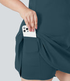 Everyday Airy Plus Size Dress-Euphoria Air-Longer InstantCool Dress — Ink Green — view 5