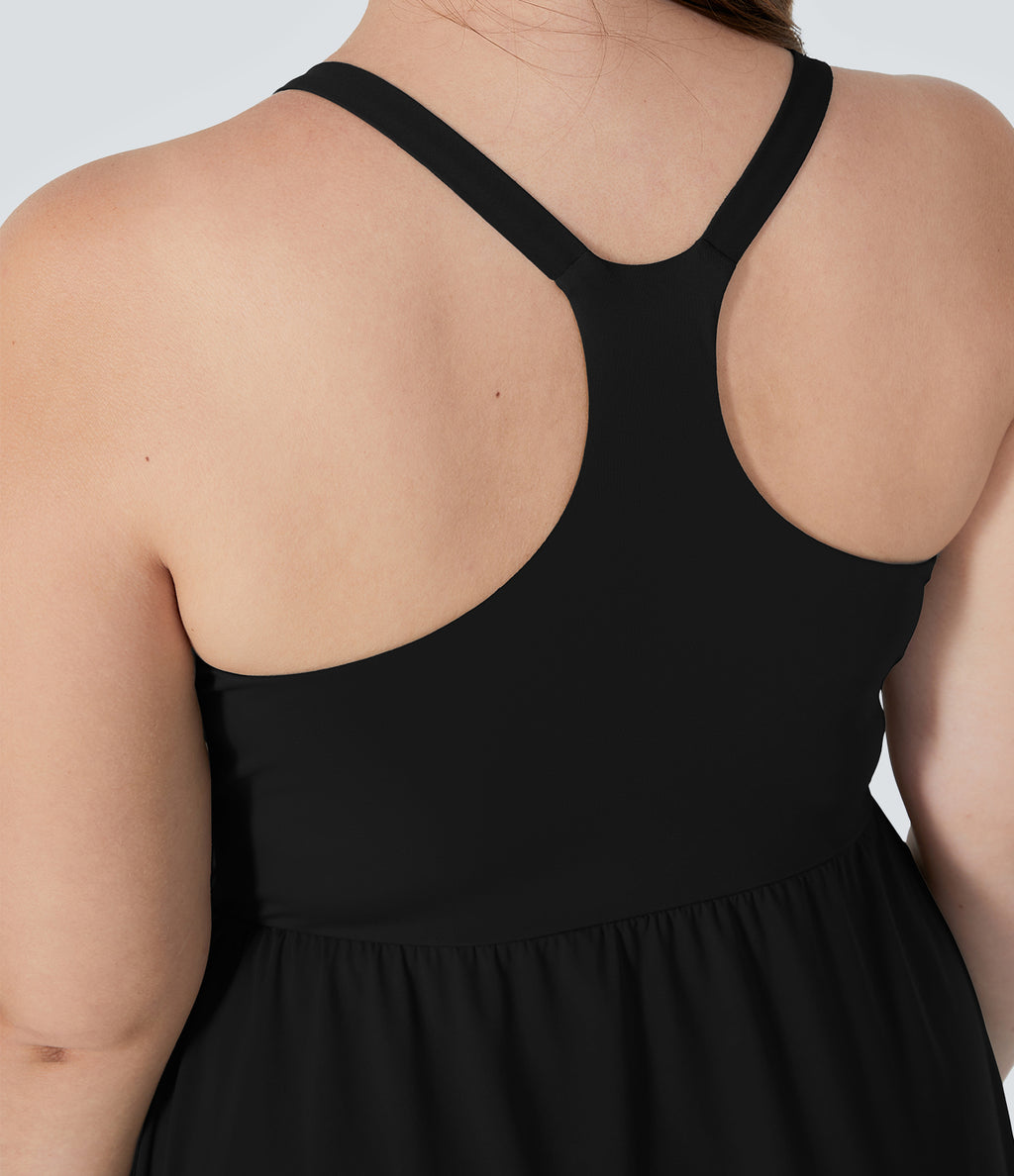 Everyday Plus Size Midi Chill Dress-La Land — Black — view 4