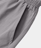Mid Rise Drawstring Side Pocket Casual Cargo Joggers — Mourning Dove — view 8