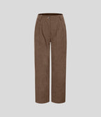 Mid Rise Zipper Pocket Corduroy Casual Trousers — Acorn — view 7