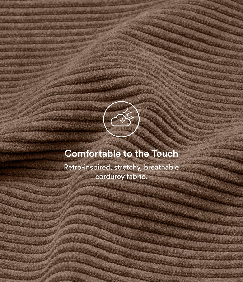 Mid Rise Zipper Pocket Corduroy Casual Trousers — Acorn — view 4