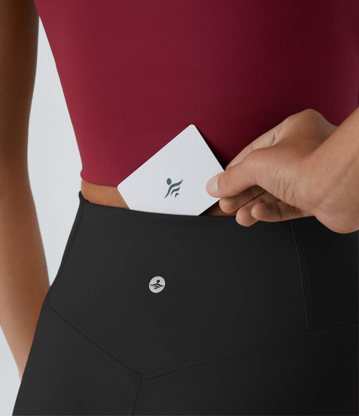 Crossover High Waisted Pocket Wide Leg Yoga Trousers — Black — view 4