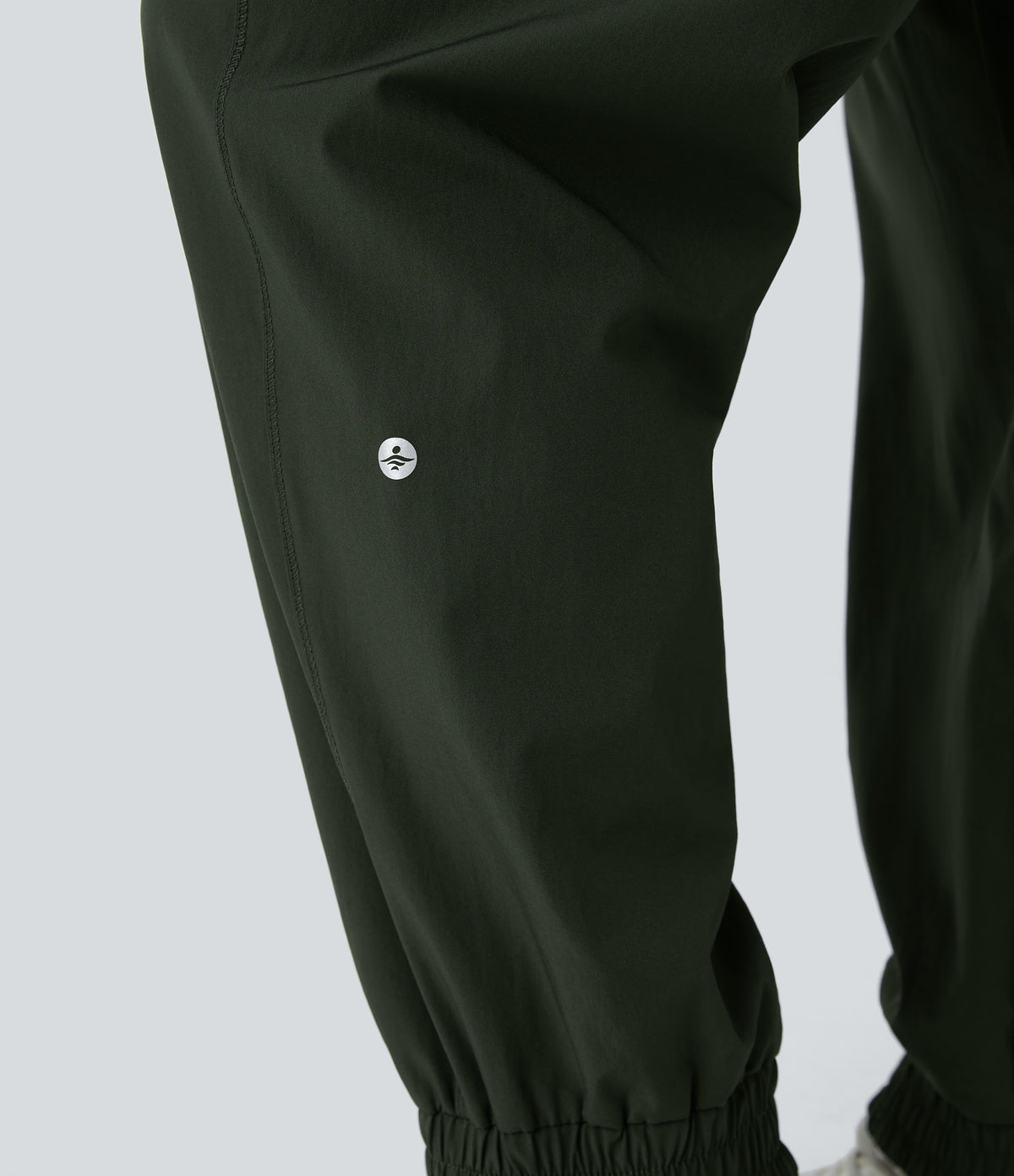 High Waisted Elastic Waistband Plus Size Hiking Joggers — Rosin — view 5