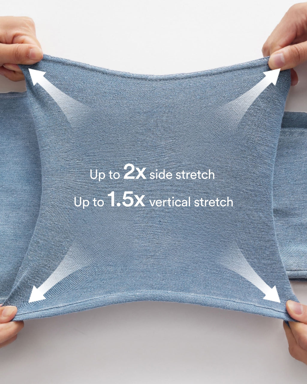Mid Rise Pockets Straight Leg Casual Cargo Jeans — Denim Cyan Blue — view 2