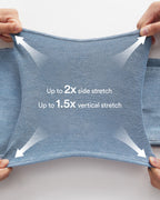 Mid Rise Pockets Straight Leg Casual Cargo Jeans — Denim Cyan Blue — view 2