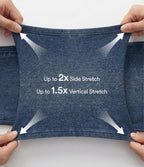 Crossover Pocket Washed Denim Work Leggings — Washed Denim Bleached Blue — view 4