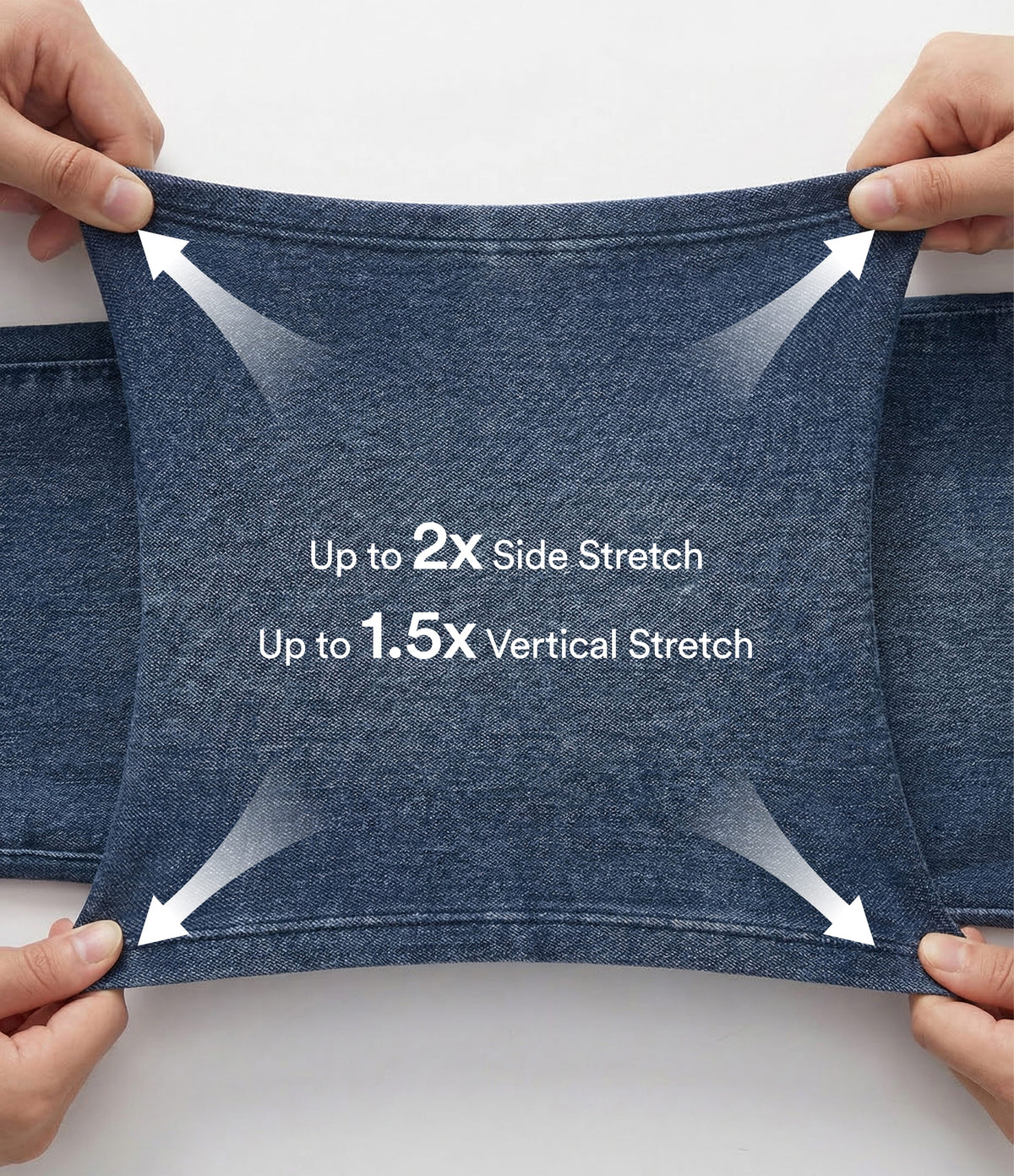 Crossover Pocket Washed Denim Work Leggings — Washed Denim Bleached Blue — view 4