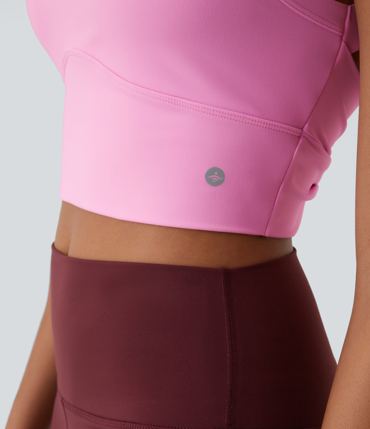 Plush Cut Out Cropped Yoga Tank Vest Top — Nosegay — view 5