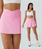 Airy Crossover Pocket 2-in-1 InstantCool Tennis Skirt-Lucid-Longer Length — Nosegay — view 4