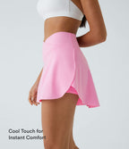 Airy Crossover Pocket 2-in-1 InstantCool Tennis Skirt-Lucid-Longer Length — Nosegay — view 3
