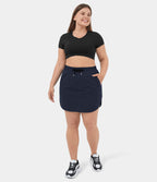 Everyday 2-in-1 Plus Size Golf Skirt-Serenity — Dark Sapphire — view 7