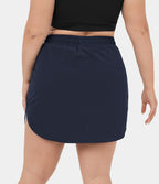 Everyday 2-in-1 Plus Size Golf Skirt-Serenity — Dark Sapphire — view 2