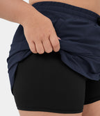 Everyday 2-in-1 Plus Size Golf Skirt-Serenity — Dark Sapphire — view 4