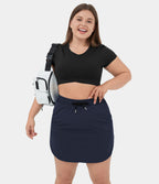 Everyday 2-in-1 Plus Size Golf Skirt-Serenity — Dark Sapphire — view 6