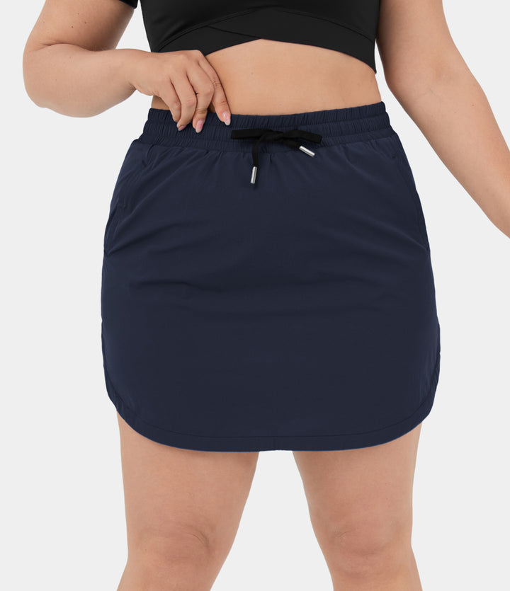 Everyday 2-in-1 Plus Size Golf Skirt-Serenity — Dark Sapphire — view 1