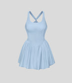 Corset 2-in-1 Pocket Mini Quick Dry Flowy Pickleball Active Dress — Angel Falls — view 8