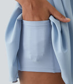 Corset 2-in-1 Pocket Mini Quick Dry Flowy Pickleball Active Dress — Angel Falls — view 5