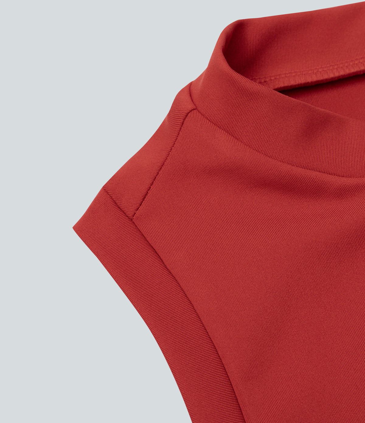 Zipper Racerback Split Side Pocket 2-Piece Mini Tennis Active Dress — Valiant Poppy — view 8