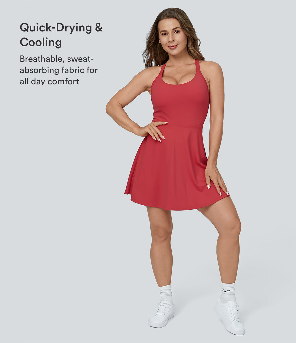 Flare Mini Dance Active Dress DD-F Cups — Salsa — view 5