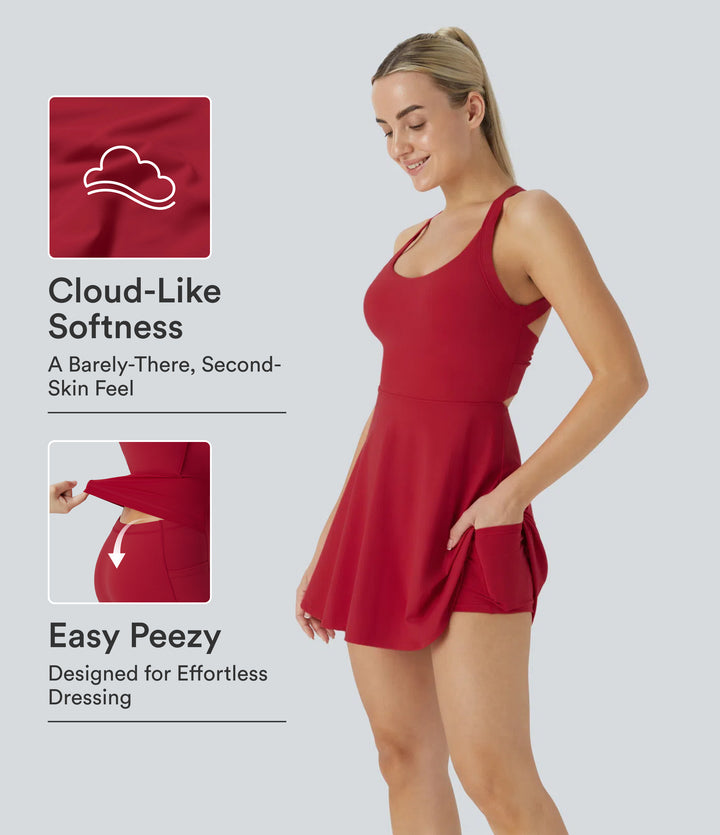 Airy Backless Twisted InstantCool Dance Active Dress-Edition — Salsa — view 1