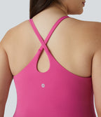 Everyday Plush Backless 2-in-1 Flare Workout Plus Size Dress-Wannabe — Fuchsia Purple — view 4